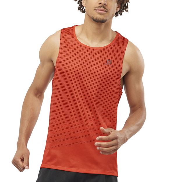 Picture of SALOMON - SENSE AERO SINGLET M RED